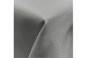 ‎JEMIDI JEMIDI Tischdecke 130 x 220 cm wasserabweisend - Gartentischdecke abwaschbar quadratisch - Outdoor Tischdecke - Tischtuch mit Fleckenschutz - hellgrau