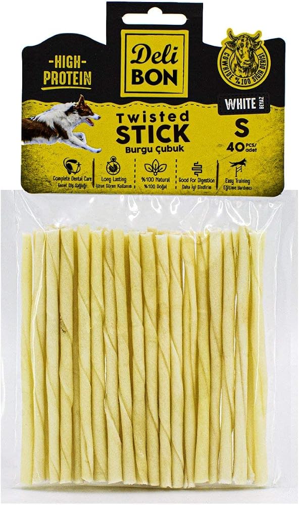 Doggie Delibon Gerçek Deriden İnce Burgu Çubuk, Thınx40Pcs., Beyaz
