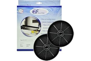 Euro Filter FKS240 Filtro Cappa Carbone Attivo (2 PEZZI) Type FIL120 Diametro 125 mm H 41 mm Best Faber Franke Ikea SMEG Eurofilter FKS240