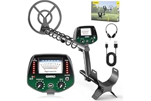 OMMO Metal Detector Professionali per Adulti e Bambini, Pinpointer Metal Detector Ricaricabile USB, 3 Modalità, Alta Precisione, Bobina di Ricerca Impermeabile IP68, Verde