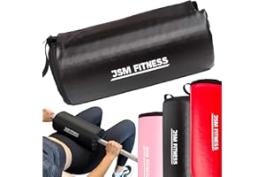 JSM FITNESS Hip Thrust Pad – Extra Thick Barbell Pad for Hip Thrusts & Glute Bridge – Heavy Duty Barbell Foam Pad with Hook-and-Loop Fastening – Gym Bar Pad Protector for Women & Men, Pink Bar Pad