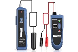 KOLSOL Détecteur de câbles souterrain, testeur de câbles F02 Pro pour localiser les fils et les fils de commande, fil de clôture pour animaux domestiques, équipé d'une batterie rechargeable 1100 mAh