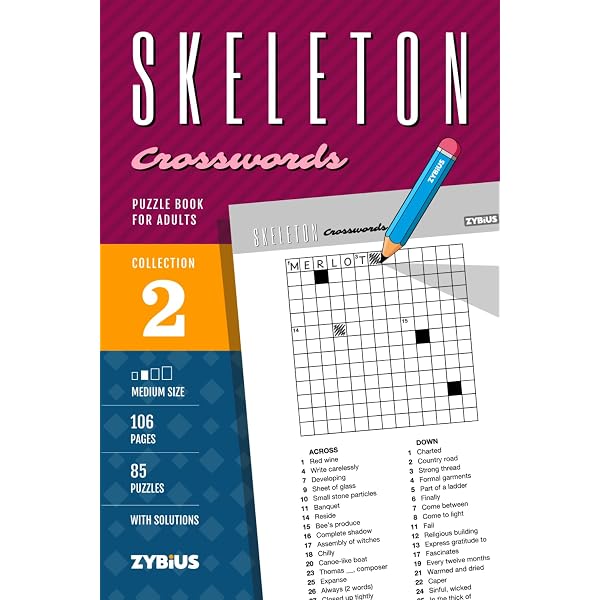 Skeleton crosswords - puzzle book for adults - collection 1: amazon.co.uk:  zybius: 9798334540903: books