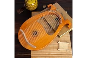 KANGTEN Lyre Harfe, 16 corde in metallo mogano con chiave di accordatura vintage, strumento per gli amanti della musica, per principianti (modello europeo)