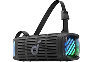 soundcore Boom 3i by Anker – Robuster Outdoor Lautsprecher, Bluetooth Lautsprecher, wasserdicht IP68, 50W BassUp™ 2.0 Sound, BT 5.3, 16h, Lichtshow + TWS-Stereo, Kayak, Angeln, Campen (Nachtschwarz)