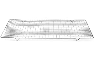 Salter BW12568EU7 Bakes Cooling Rack – 41 cm Metal Wire Cake Tray for Baking, Large Carbon Steel Rack, Evenly Cools Freshly Baked Cookies, Raised Design, Rectangular for Muffins/Biscuits/Pastries