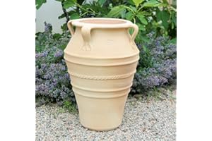 Palatina Werkstatt Esclusiva anfora in terracotta, 50 cm, 100% fatto a mano, bellezza inconfondibile per il vostro giardino e interni