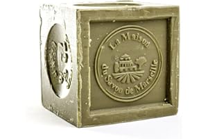 LA MAISON DU SAVON DE MARSEILLE Savon de Marseille Solide – Enrichie en Huile d’Olive et de Coprah – Fabriquée Selon la Recette Traditionnelle- 100% Naturel – Fabriqué en Provence – Savon Visage, Main & Corps Hydratant – 600g