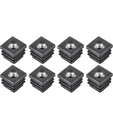 12 Inserts Carrés Filetés M8 Pour Tubes 0.79x0.79 Pouces - Marque Uxcell, Neuf