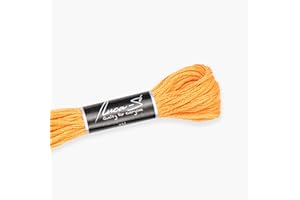 Luca-S Fil à broder de qualité supérieure, 100 % coton Gizeh, certifié Oeko Tex – 390/DMC 722/Anchor 323