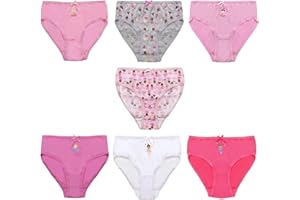 Thingimijigs 7 Pack Ballerina Pattern Girls Cotton Blend Knickers Panties Briefs Underwear