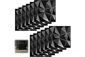 LQGTQO 12 sztuk dekoracyjnych paneli ściennych, naklejek ściennych, naklejek ściennych 3D, tapety samoprzylepne, tapety samoprzylepne, panele sztuczne cegły, sztuczny kamień do wnętrz