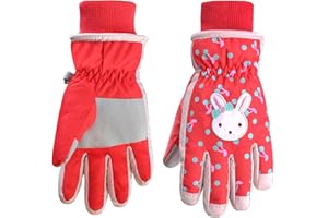 Azarxis Kids Ski Gloves Winter Snow Gloves Windproof Warm Fleece Lined Thermal Snowboarding Sledding Cycling Skiing Riding Skating Biking for Children 3-13 years