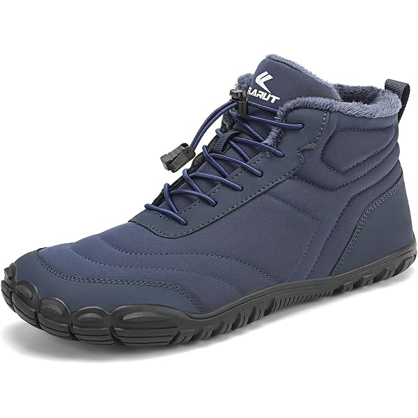VENROXX Bottes D'Hiver Barefoot Homme - Chaussures Neige Chaudes, Imperméables, Antidérapantes Et Ultra Légères Pour Trail Et Marche