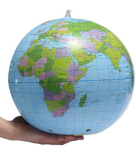 SHATCHI Inflatable World Globe Earth Map Geography Teacher