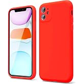 Apple iPhone 11 Kılıf 6.1 ile Uyumlu, Uruchi İnce Sıvı Silikon 3 Katmanlı Tam Kaplamalı Yumuşak Jel Kau&ccedil;uk Kılıf Kapak 6.1 in