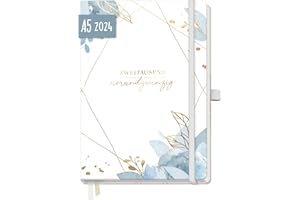 ‎HÄFFT Chäff Wochen-Notiz-Kalender 2024 A5 [Time to Grow] Hardcover Wochenplaner, Notiz-Timer, Terminplaner, Wochenkalender, Organizer, Terminkalender mit Einstecktasche | nachhaltig & klimaneutral