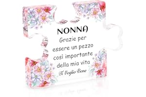HISXIERNG Regalo per Nonna Regalo Nonna Compleanno Festa Dei Nonni Idee Regalo Puzzle in Acrilico Regalo Festa Dei Nonni Regali Nonna Idee Regali Nonna Compleanno Da Nipoti Idee Regalo Nonni Festa Regalo Natale