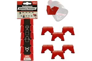 StealthMounts Batterifästen kompatibla med Milwaukee M12 – 6-pack batterihållare