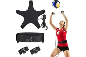 TOBWOLF Volleyball-Trainingsgerät, Innenbereich & Außenbereich Solo-Volleyball-Trainer zum Üben, Spiking, Aufschlag, Passen, Arm Swing Returns Übungssystem für Anfänger & Pro