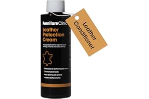 FURNITURE CLINIC Leather Conditioner and Protection Cream - 250ml - Leather Sofas, Furniture, Car Seats, Shoes, Boots, Bags, Purses | Suitable for Dark or Light Leather