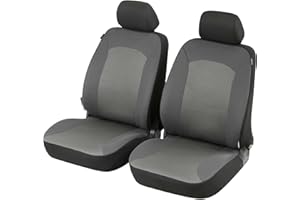 ‎WALSER Walser Auto-Sitzbezug Manhay mit Reißverschluss, 2 Vordersitzbezüge, Zipp-IT Schonbezüge-Auto, Universal PKW-Sitzbezüge, Autositzschoner grau