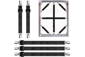 Oenothera 5 Pieces Tablecloth Clips Hidden Strap, Adjustable Elasticity Picnic Table Cloth Clip, Table Cloth Clips for Outside Table for Picnics,Parties,Weddings