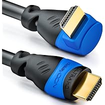 deleyCON 1m Cavo Antenna TV 4K Coassiale - 4K Ultra HD Full HD HDTV - 1x Spina IEC Angolata 90° a Presa IEC Dritta - TV Radio DVB-T2 - Connettori in