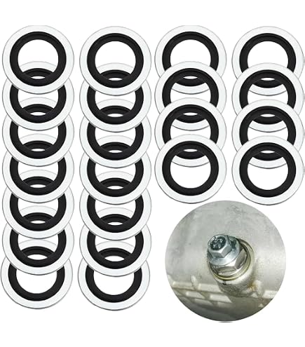MEAJOO 20 PCS Engine Oil Drain Plug Gasket, Automatic Transmission Oil Cooler Washer Drain Plug O-Ring Replacement for N0138157 Audi VW Porsche(14x20mm), Oil Drain Plugs - Canada