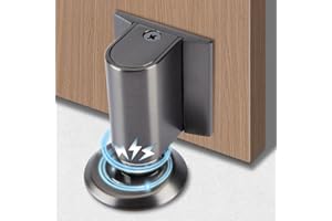 TBLMPNE Bloque Porte Cale Porte Bloc Porte, Butee de Porte Stop Porte, Magnétique en Métal Butée de Porte, Arret de Porte Arrêt de Porte, Cale Porte Sol Butée de Porte Solide Avec Adhésif et Vis (2#)