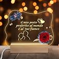 Luce Notturna Acrilica Personalizzata Con Frase Romantica - Regalo Di Natale Per Donna, Fidanzata, Moglie