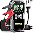 Jump Starter with Air Compressor, 6000A 150PSI Jump Starter Battery Pack (All Gas/10L Diesel), Digital Tire Inflator, with Type-C Quick Charge, Smart Jumper, and LED Lights