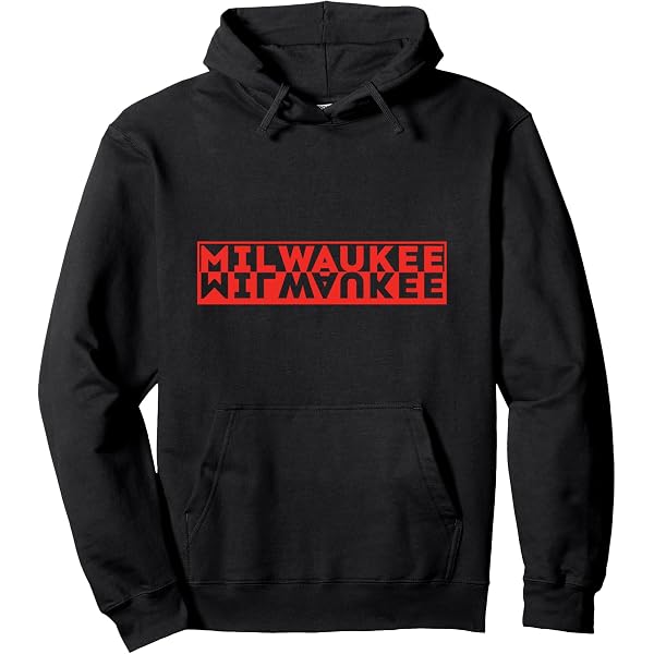 Sweat à Capuche Milwaukee - Design Ville Minimaliste Américaine - Unisexe, Coupe Classique, 241 G