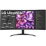 LG Curved UltraWide 34 inch (86.7 cm) IPS QHD, Color Calibrated - Display Port, HDMI x 2, Black Color - 34WQ60C