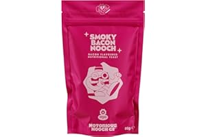 NOTORIOUS NOOCH CO|Nutritional Yeast Flakes - Smoky Bacon Flavour | Gluten Free Vegan Nooch | Non GMO 80g