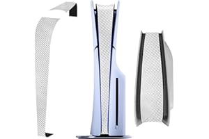 ZJRUI PS5 Slim Console Middle Skin, 2023 PS5 Slim Disco/Digital Edition Universal, Parte central de la consola Tira de protección Pegatina de película Accesorios duraderos resistentes a los arañazos(Blanco)