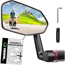 Specchietto Retrovisore Bici RBRL - Extra Large, Per Manubrio 15-20mm, Regolabile 360° - Foto 4