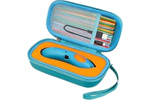 ROSELIYA Case Compatible with 3Doodler Start+ Essentials (2022) for 3D Pen Set for Kids, Storage Organizer Holder for Printing Filament Refill and Micro-USB Charger (Box Only)