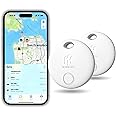 HH-Tech Smart Tag LITE (Pack 2) For Apple iOS Devices, Air Tracker, Item Finder, Replaceable Battery, Easily Track Your Wallet, Bag, Suitcase, and More Worldwide with the iPhone Find My App