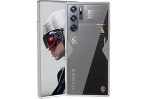 GIOPUEY Etui na Nubia Red Magic 9 Pro, przezroczysty twardy PC + miękki silikonowy pokrowiec z TPU, z elastyczną amortyzacją, antypoślizgowe smukłe etui na telefon (przezroczyste)