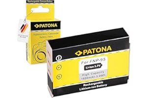 PATONA Batterie NP-95 Compatible avec Fuji FinePix F30 Real 3D W1 X100