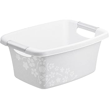 Rotho Wäschewanne "Flowers" aus Kunststoff/Plastik (PP) in granit