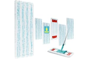 JUYLTOOL 6 Ersatz-Wischbezüge für Leifheit Profi XL Micro Duo/Profi XL Cotton Plus ,Bodenwischer Ersatzbezug für Leifheit ,Effiziente Mikrofaser Bezüge, Starke Fleckentfernung für Alle Hartböden
