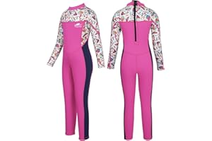 Gogokids Wetsuit Kids, Children 2.5mm Neoprene Thermal Swimsuit with UV 50+ Protection, Full Length One Piece for Ages 3-10 Boys & Girls Swimming, Surfing, Diving, Snorkeling