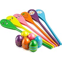 JOYIN Set di Giochi da Corsa con Uova e Cucchiaio 6 bulbi oculari e cucchiai per Bambini e Adulti Halloween Giochi Divertenti all'aperto, Forniture per bomboniere, attività in Aula