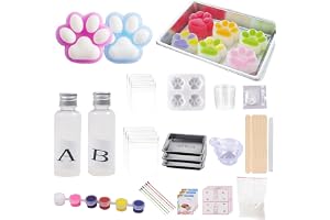 Mecctuck Squishy Maker, Squishy pysselset, katttass tvål gör det själv, barn, squishy tass mjuk klämbollleksak, anti-stressle