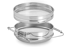 Wiesenfield WIDS-24 Honigsieb Doppelsieb Honig-Doppelsieb Imkersieb Imkereibedarf Edelstahl 24 cm