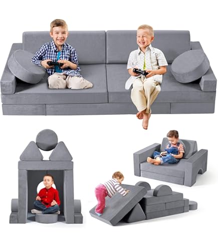 Opvouwbare modulaire kinderbank voor 2 kinderen, 10 kussens ECOTOYS
