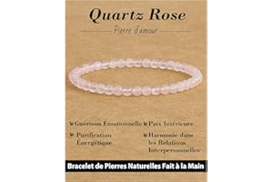 Landorilo Bracelet 4mm en Pierre Naturelle pour Homme et Femme, Bracelets Élastique Yoga, Bijoux Cadeau Créatifs, Porte Bonheur avec Perles de Remplacement