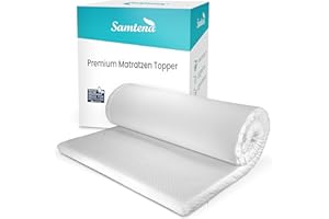 ‎SAMTENA Samtena viscoelastischer Matratzentopper Deluxe mit Memory Foam Effekt, 80x200x5cm